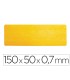 Simbolo adhesivo durable pvc forma de linea para delimitacion suelo amarillo 150x50x07 mm pack de 10