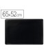 Vade sobremesa durable negro antideslizante contorneado 65x52 cm