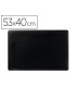 Vade sobremesa durable negro antideslizante contorneado 53x40 cm