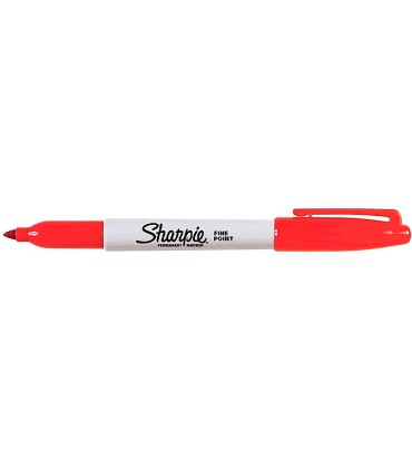 Rotulador sharpie permanente punta fina rojo