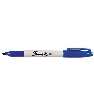 Rotulador sharpie permanente punta fina azul