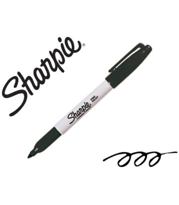 Rotulador sharpie permanente punta fina negro