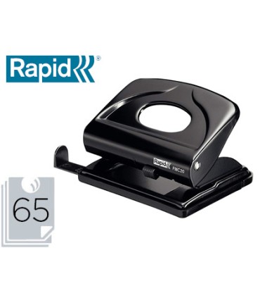 Taladrador rapid fmc20 metalico color negro capacidad 20 hojas