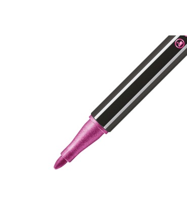 Rotulador stabilo punta de fibra pen 68 metallic estuche plastico de 8 unidades colores surtidos