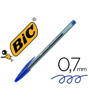 Boligrafo bic cristal ultrafine punta forma aguja 07 mm azul