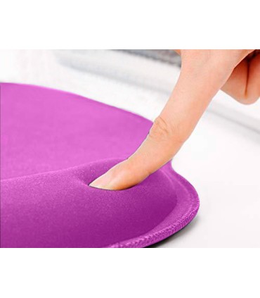 Alfombrilla para raton q connect con reposamunecas ergonomico de gel color violeta 225xx240x20 mm