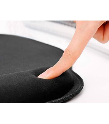 Alfombrilla para raton q connect con reposamunecas ergonomica de gel color negro 225x240x20 mm