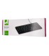 Teclado q connect negro con cable 15 m compatible windows