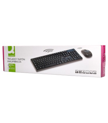 Set teclado raton inalambrico q connect 24g negro compatible windows