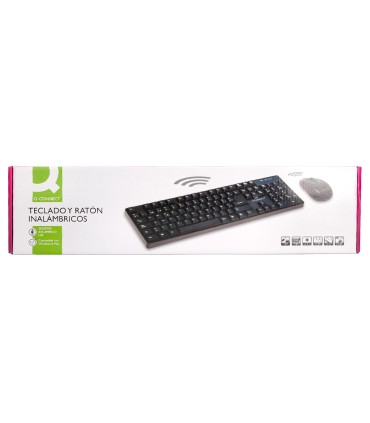 Set teclado raton inalambrico q connect 24g negro compatible windows