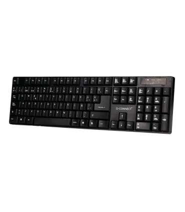 Set teclado raton inalambrico q connect 24g negro compatible windows