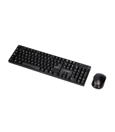 Set teclado raton inalambrico q connect 24g negro compatible windows