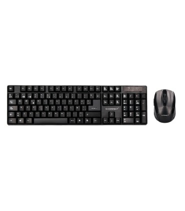 Set teclado raton inalambrico q connect 24g negro compatible windows