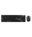 Set teclado + raton inalambrico q-connect 2.4g negro compatible windows