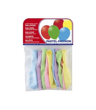 Globo 100 latex biodegradable pastel claro bolsa de 10 unidades colores surtidos