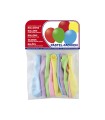 Globo 100% latex biodegradable pastel claro bolsa de 10 unidades colores surtidos