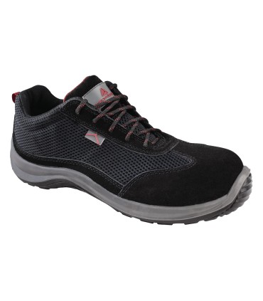 Zapatos de seguridad deltaplus asti piel de serraje afelpado suela de composite negro talla 45