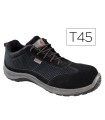 Zapatos de seguridad deltaplus asti piel de serraje afelpado suela de composite negro talla 45