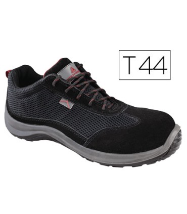 Zapatos de seguridad deltaplus asti piel de serraje afelpado suela de composite negro talla 44