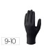 Guantes deltaplus de nitrilo desechable negro caja de 100 unidades talla 9 10