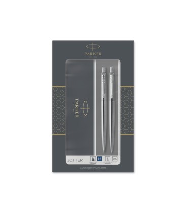 Juego parker jotter duo acero ct boligrafo portaminas