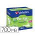 Cd rw verbatim serl capacidad 700mb velocidad 12x 80 min pack de 10 unidades