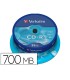 Cd r verbatim capacidad 700mb velocidad 52x 80 min tarrina de 25 unidades