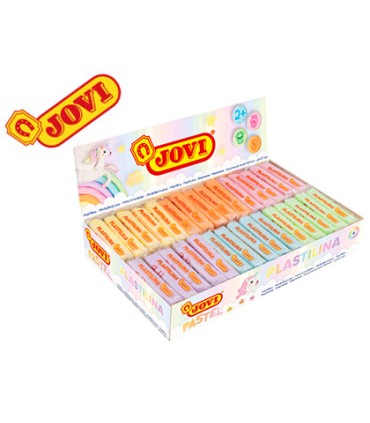 Plastilina jovi 70 tamano pequeno caja de 30 unidades colores pastel surtidos 50g