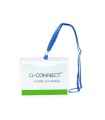 Identificador q-connect con cordon plano azul a6 154x127 mm apertura superior