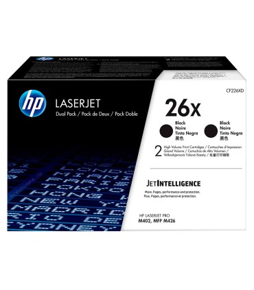 Toner hp laserjet pro 26x m402 mfp m426 negro pack de 2 unidades 9000 paginas