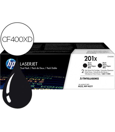 Toner hp laserjet 201x m252 mfp m277 negro pack de 2 unidades 2800 paginas