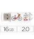 Memoria usb techonetech flash drive 16 gb 20 be bike