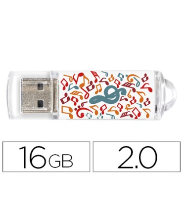 Memoria usb techonetech flash drive 16 gb 20 music dream