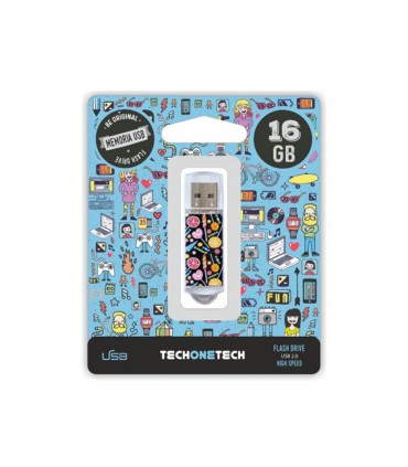 Memoria usb techonetech flash drive 16 gb 20 candy pop