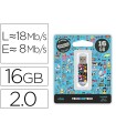 Memoria usb techonetech flash drive 16 gb 2.0 candy pop