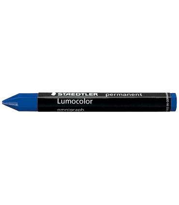 Cera staedtler para marcar azul lumocolor permanente omnigraph 236 caja de 12 unidades