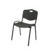 Silla apilable pyc estructura metal asiento respaldo pvc ergonomica 810x480mmx420 mm color negro