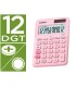 Calculadora casio ms 20uc pk sobremesa 12 digitos tax color rosa