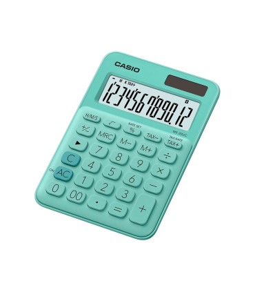 Calculadora casio ms 20uc gn sobremesa 12 digitos tax color verde