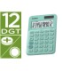 Calculadora casio ms 20uc gn sobremesa 12 digitos tax color verde