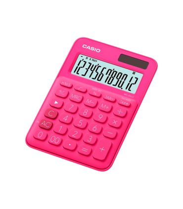 Calculadora casio ms 20uc rd sobremesa 12 digitos tax color fucsia