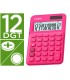 Calculadora casio ms 20uc rd sobremesa 12 digitos tax color fucsia