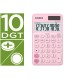 Calculadora casio sl 310uc pk bolsillo 10 digitos tax tecla doble cero color rosa