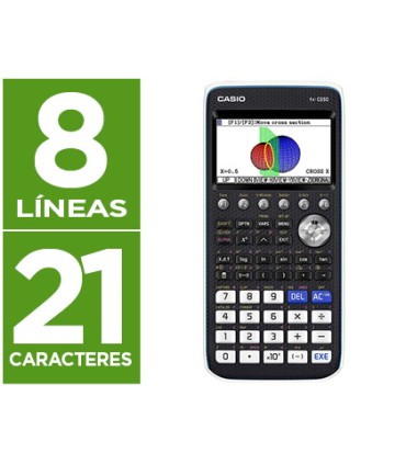 Calculadora casio fx cg50 cientifica grafica 8 lineas 21 caracteres pantalla color 3d memoria 16 mb conexion usb