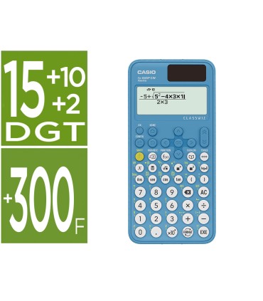 Calculadora casio fx 85sp cw iberia solar cientifica 300 funciones 9 memorias 15102 digitos 16 mb flash con tapa