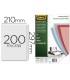 Tapa de encuadernacion fellowes din a4 pvc transparente cristal 200 micras pack de 100 unidades