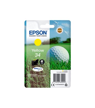 Ink jet epson 34 workforce pro wf 3720 wf 3720dwf wf 3725dwf amarillo 300 paginas