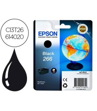 Ink jet epson 266 wf 100w negro 250 paginas