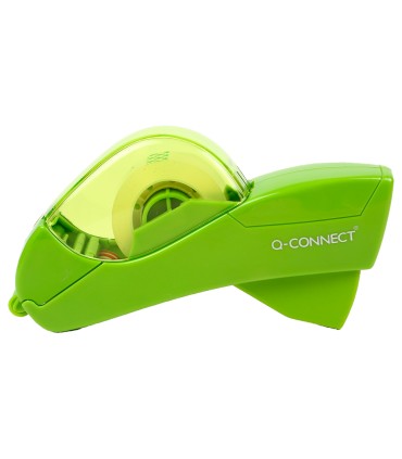 Portarrollo q connect automatico plastico para cintas de 12 y 19 mm color verde incluye 2 cintas