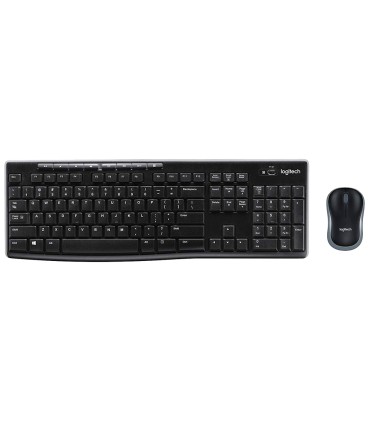 Set teclado raton logitech mk270 inalambrico negro